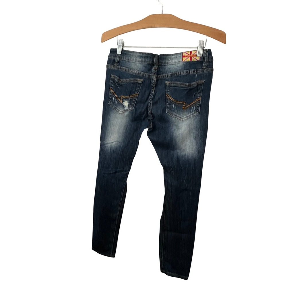 Machine Distressed Jeans Size 7 - Picture 5 of 9